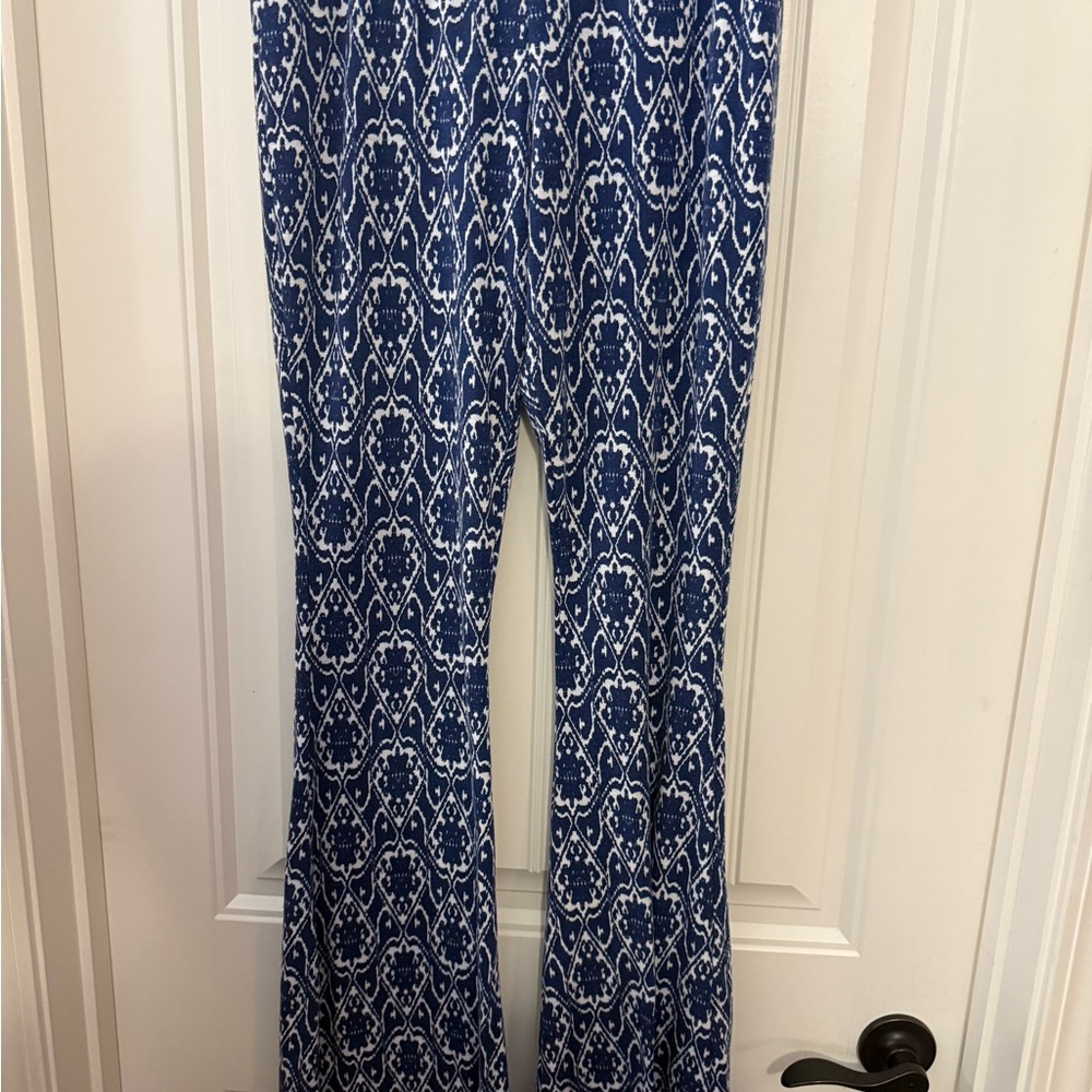 Vintage Havana Blue and White Flare Pants